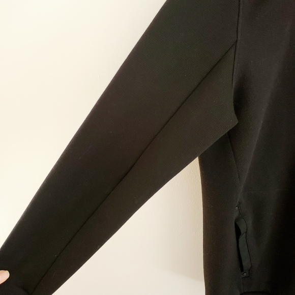 Calvin Klein black textured zip up sweatshirt - Picture 3 of 8